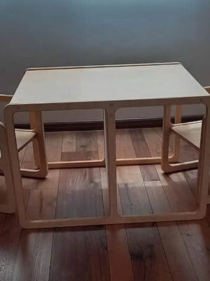 Conjunto de mesa baja y sillas de 3 posiciones